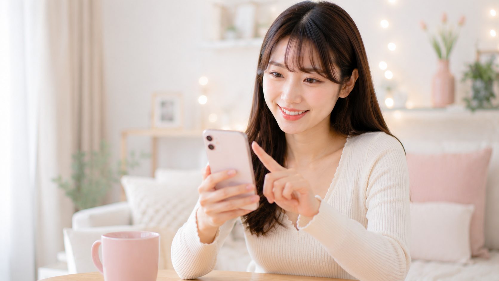 FANZAライブチャットの登録方法を確認しながら始め方を調べる20代女性