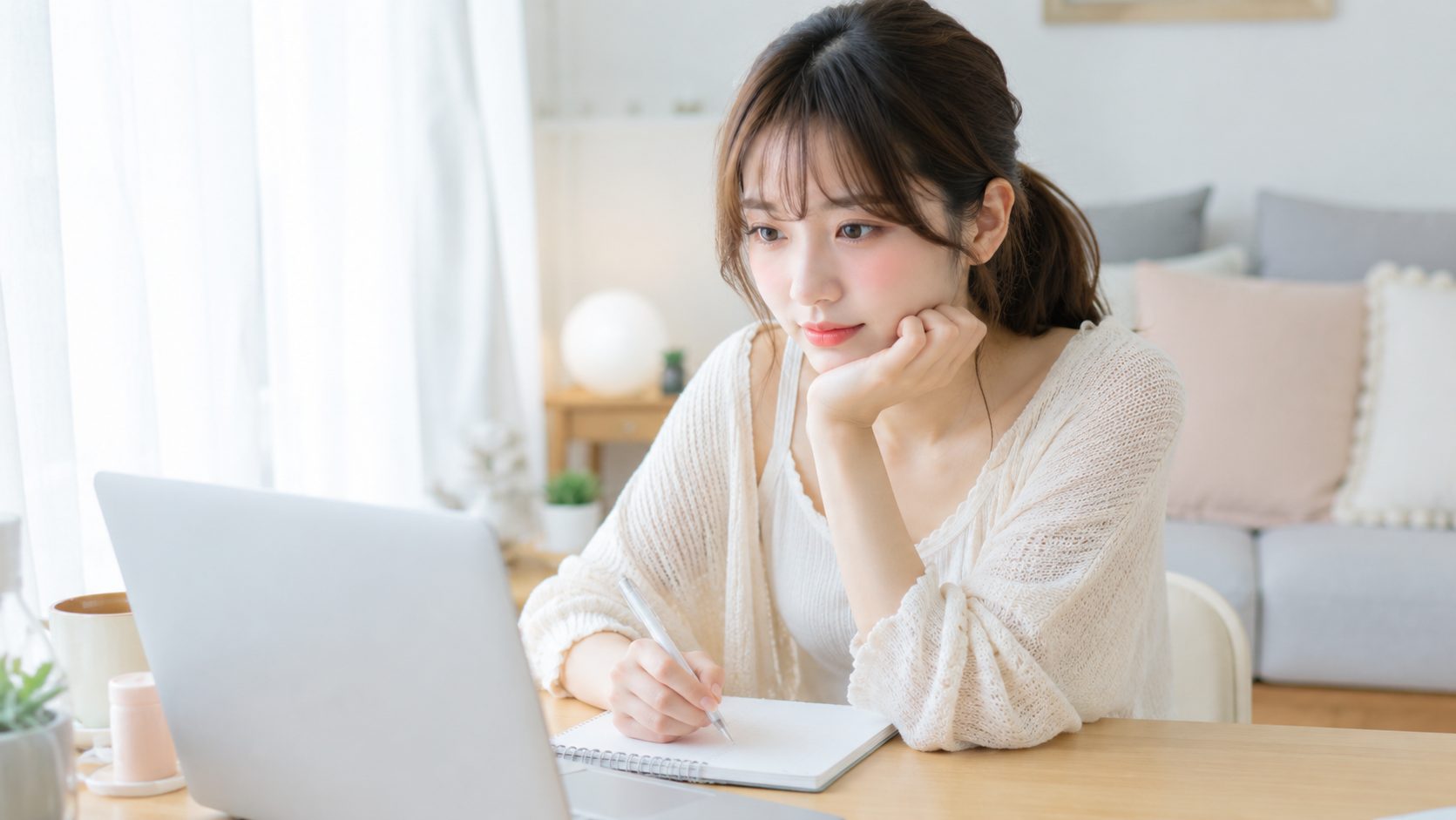 FANZAライブチャットで実際に働く前に口コミや評判を調べる20代女性