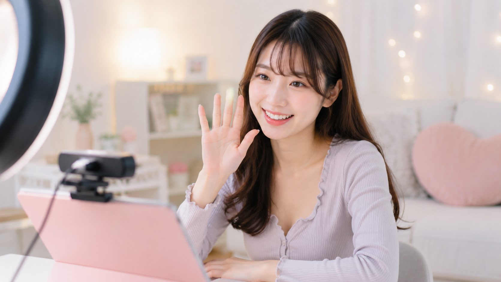 FANZAライブチャットの仕事内容や働き方をイメージする20代女性