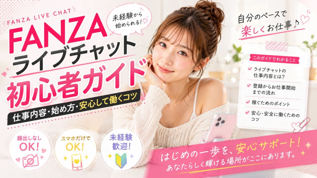 FANZAライブチャット初心者ガイド｜仕事内容・始め方・安心して働くコツ