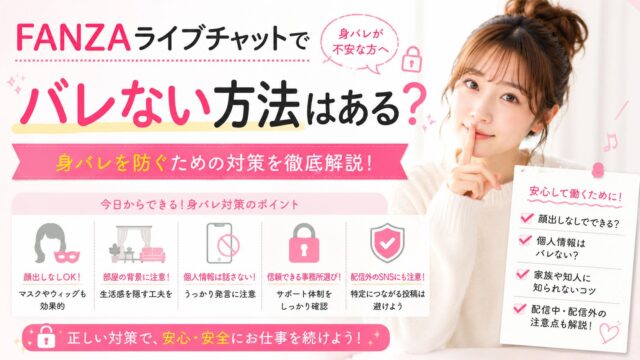 FANZAライブチャットでバレない方法はある？身バレを防ぐための対策